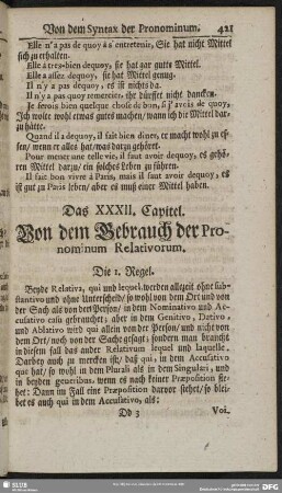 Das XXXII. Capitel. Von dem Gebrauch der Pronominum Relativorum