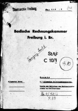Gesetz zur Befreiung vom Nationalsozialismus und Militarismus