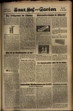 Zweite Ausgabe vom Mittwoch, den 13. Oktober 1937.