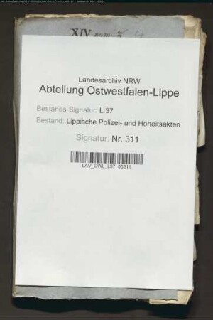 Zollfreiheit der lippischen Adeligen und ihrer Untertanen