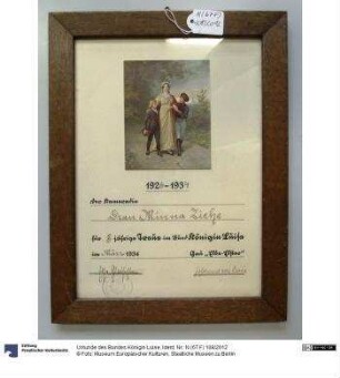 Urkunde des Bundes Königin Luise