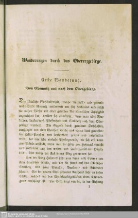 Von Chemnitz aus nach dem Obergebirge
