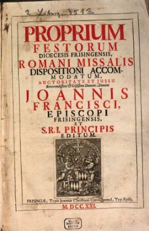 Proprium festorum dioecesis Frisingensis