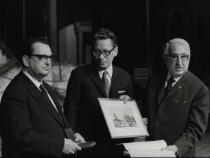 Ende der Generalintendantenzeit an der Deutschen Oper, Prof. Dr. Egon Seefehlner, Prof. Werner Stein, Gustav Rudolf Sellner