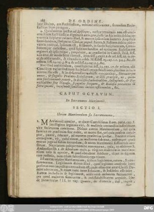 Caput Octavum. De Sacramento Matrimonii.
