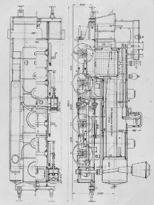 Verbund-Schnellzuglokomotive (2x2/2 gekuppelt), Bauart Mallet-Rimroth : Technikgeschichte | Industrie und Technik | Eisenbahnbetriebsmittel (Lokomotiven und Wagen)