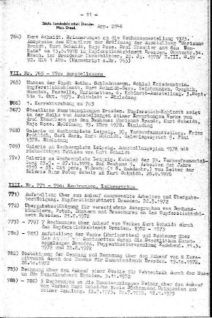 VII. Nr. 765 - 770: Ausstellungen