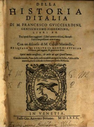 Della historia d'Italia : libri XX.