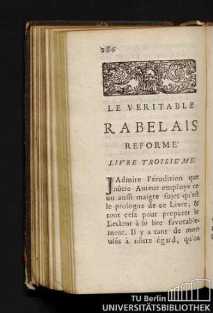 Le Veritable Rabelais Reforme Livre Troisieme.