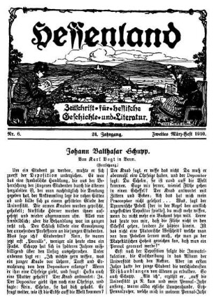 Nr. 6, Zweites März-Heft 1910