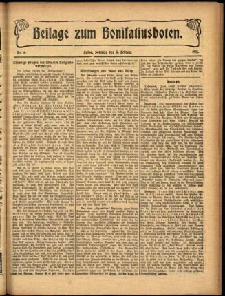 Zweite Ausgabe vom Sonntag, den 05. Februar 1911.