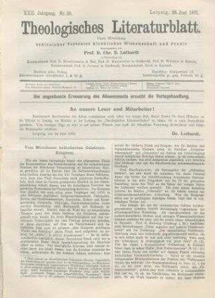 305-308 Vom Münchener katholischen Gelehrtenkongress