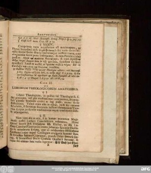 Cap. II. De Librorum Theologicorum Amatoribus.