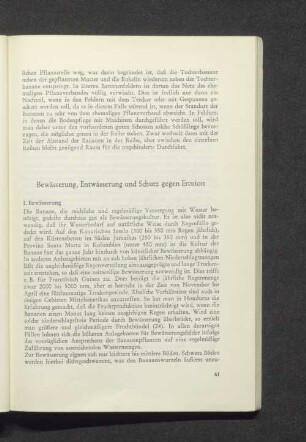Bewässerung, Entwässerung und Schutz gegen Erosion