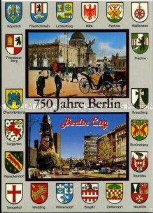 Postkarte zur 750-Jahrfeier Berlins