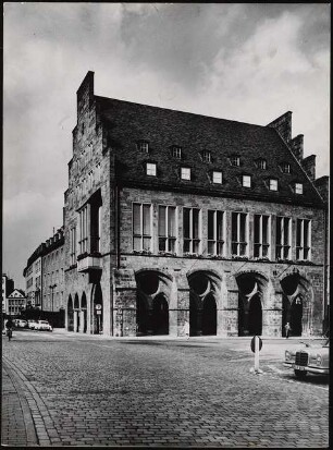 Rathaus, Minden Wiederaufbau: Rathaus nach dem Wiederaufbau Marktplatz / Am Scharn