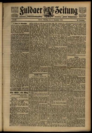 Ausgabe vom Dienstag, den 11. September 1906.