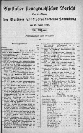 No. 26, 28. Juni 1928