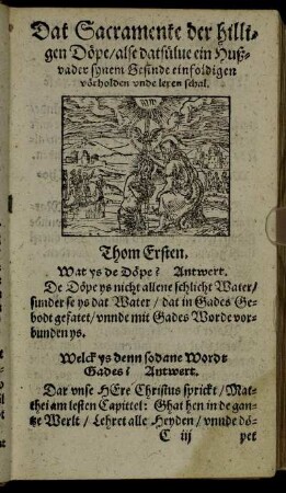 Dat Sacramente der hilligen Döpe [...]