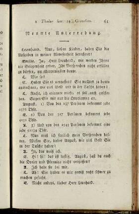 Neunte Unterredung.