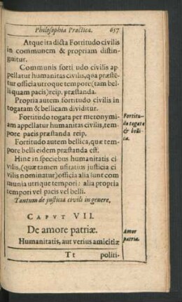 Caput VII. De amore patriae.
