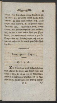Dreyzehntes Capitel. Glück