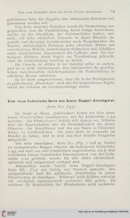 14: Eine neue lichtstarke Serie des Goerz-Doppel-Anastigmat : Serie IIa, f/5,5