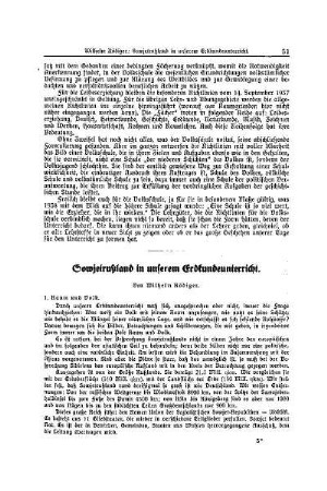 Sowjetrußland in unserem Erdkundeunterricht