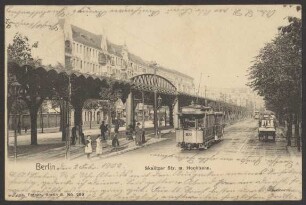 Ansichtskarte Skalitzer Straße mit Hochbahn [1/2]