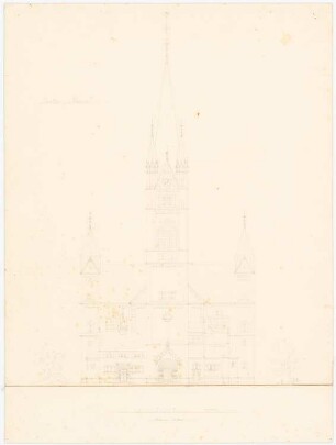 Kirche: Vorderansicht 1:200