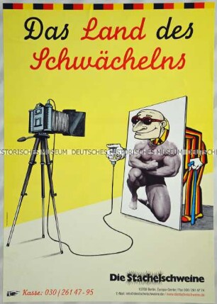 Plakat des Berliner Literarischen Kabaretts "Die Stachelschweine"