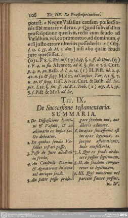 Tit. IX, De Successione testamentaria