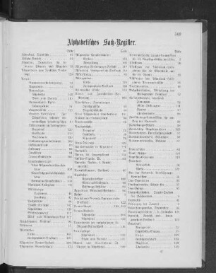 Alphabetisches Sach-Register.