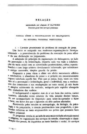193-204, Relação: Noticia sõbre a personalidade de delinquente na reforma prisional portuguesa