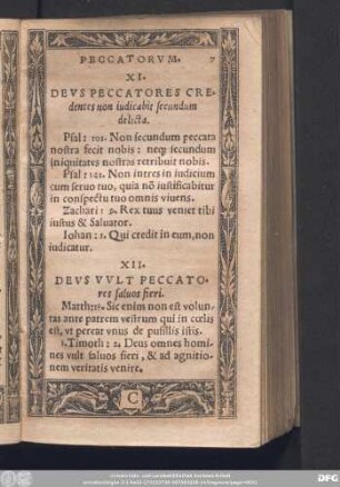XI. Deus Peccatores Credentes non iudicabit secundum delicta.