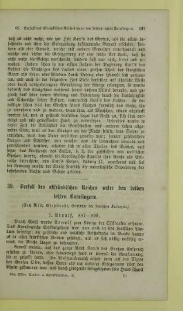 Verfall des ostfränkischen Reiches unter den beiden letzten Karolingern