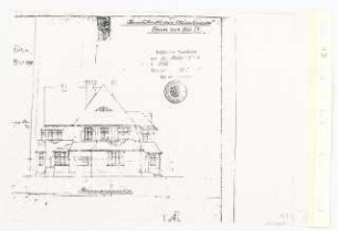 Landhaus Weber, Berlin-Nikolassee Umbau: Straßenansicht, 1:100