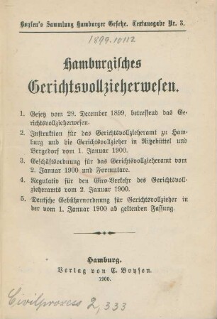 Hamburgisches Gerichtsvollzieherwesen
