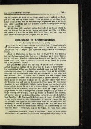 Quellenbücher im Geschichtsunterricht