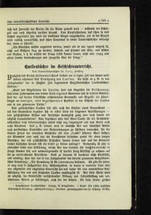 Quellenbücher im Geschichtsunterricht