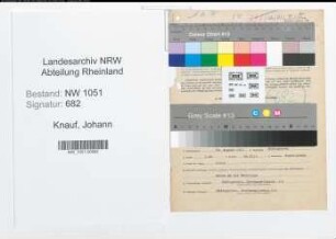 Entnazifizierung Johann Knauf , geb. 18.08.1912 (Postsekretaer)