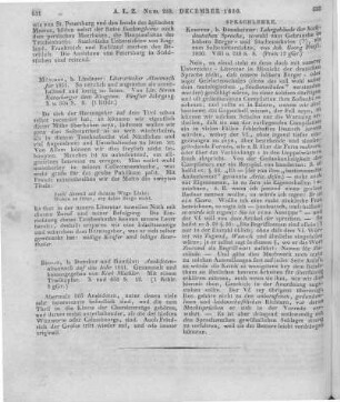 Literarischer Almanach. So nützlich und angenehm als unterhaltend und unterhaltend zu lesen. Für 1831. Jg. 5. [Hrsg.] v. S. Ratzeberger [i.e. Wagenseil, C. J.]. München: Lindauer [1830]