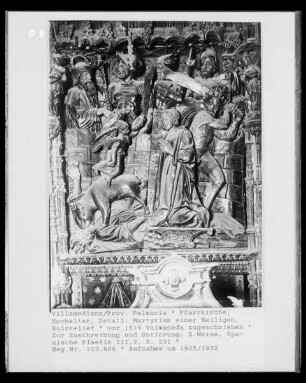 Hochaltar, Detail: Martyrium einer Heiligen