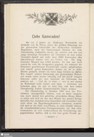 Liebe Kameraden!