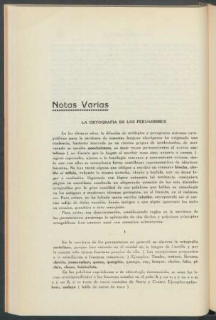 La ortografía de los peruanismos