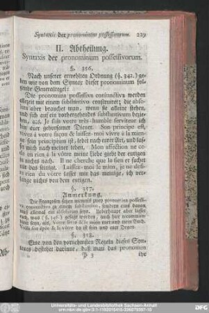 II. Abtheilung. Syntaxis der pronominum possessivorum.