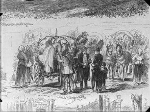 Illustrationen zu Oberammergau: Ankunft schwäbischer Festspielbesucher