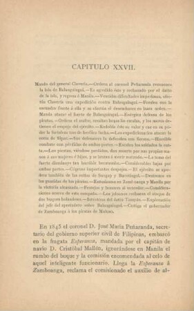 Capítulo XXVII. Mando del general Claveria ...