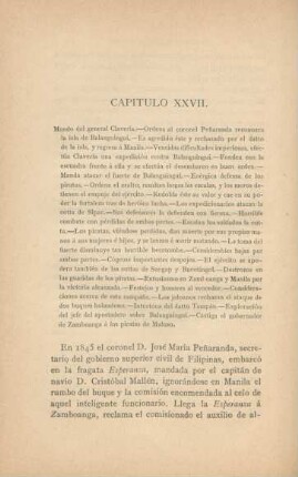 Capítulo XXVII. Mando del general Claveria ...