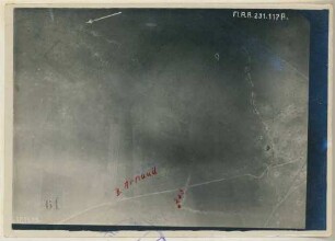 Foto der Stellungen nordwestlich von Biaches bei Péronne (Luftbild)